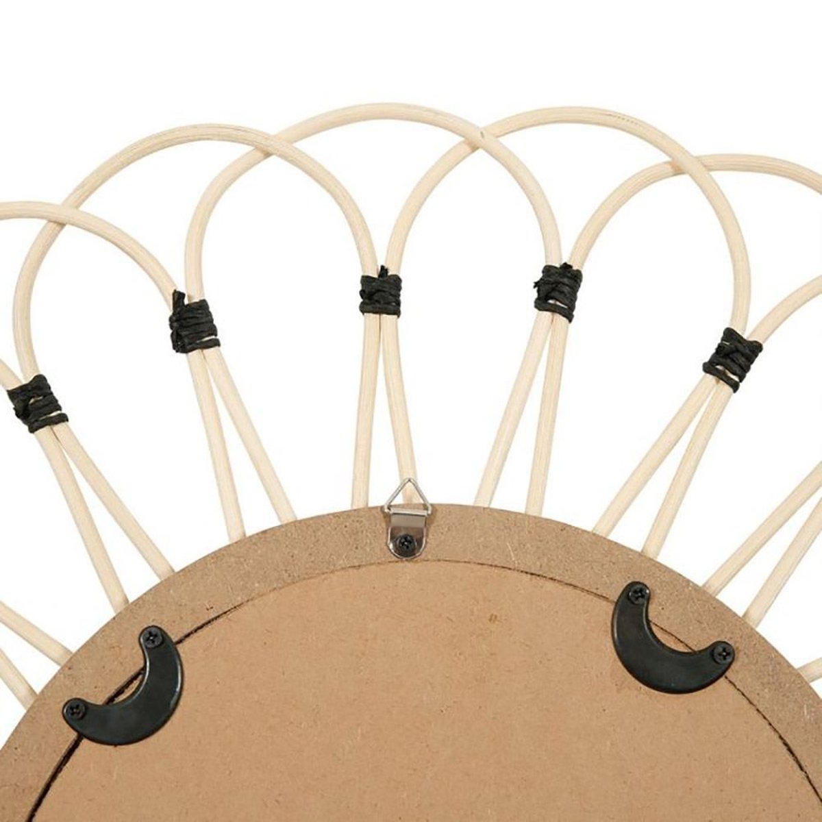 Miroir rond rotin Marguerite naturel D50 beige, DECORATIE
