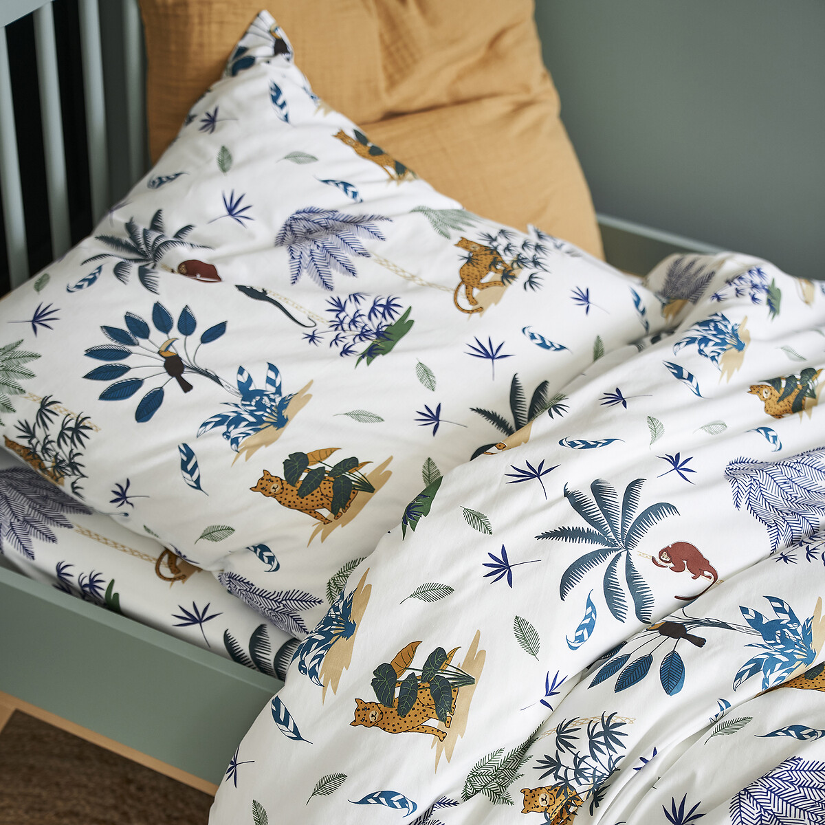 Little Jungle Organic Cotton Duvet Cover printed, LA REDOUTE INTERIEURS