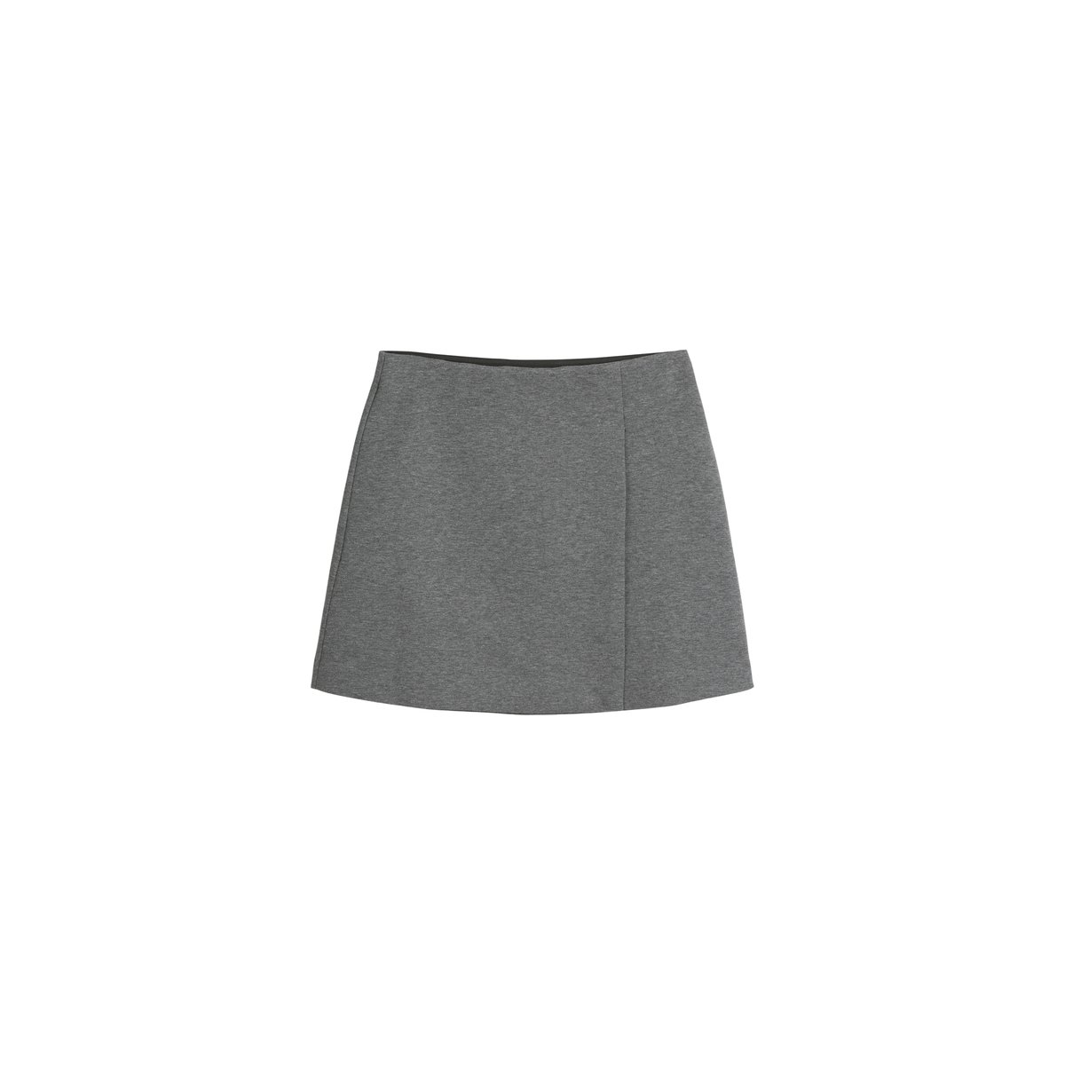 Mini-jupe en jersey regular en mélange de coton bio gris, MARC O'POLO