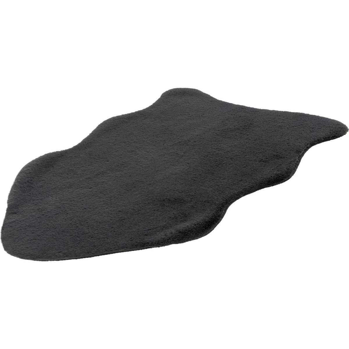 Tapis en polyester effet peau de mouton gris graphite profond, ARTE ESPINA