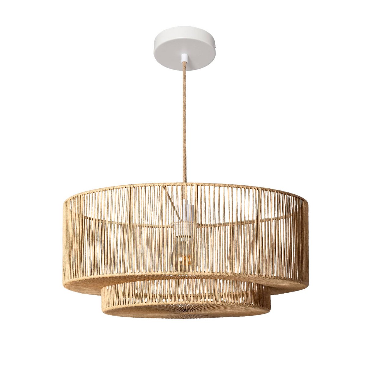 Suspension intérieur effet rotin Ø50cm COLINE naturel, SWEEEK