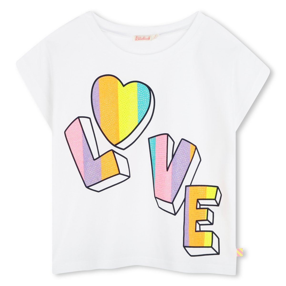 T-shirt ampia con borchie blanc, BILLIEBLUSH