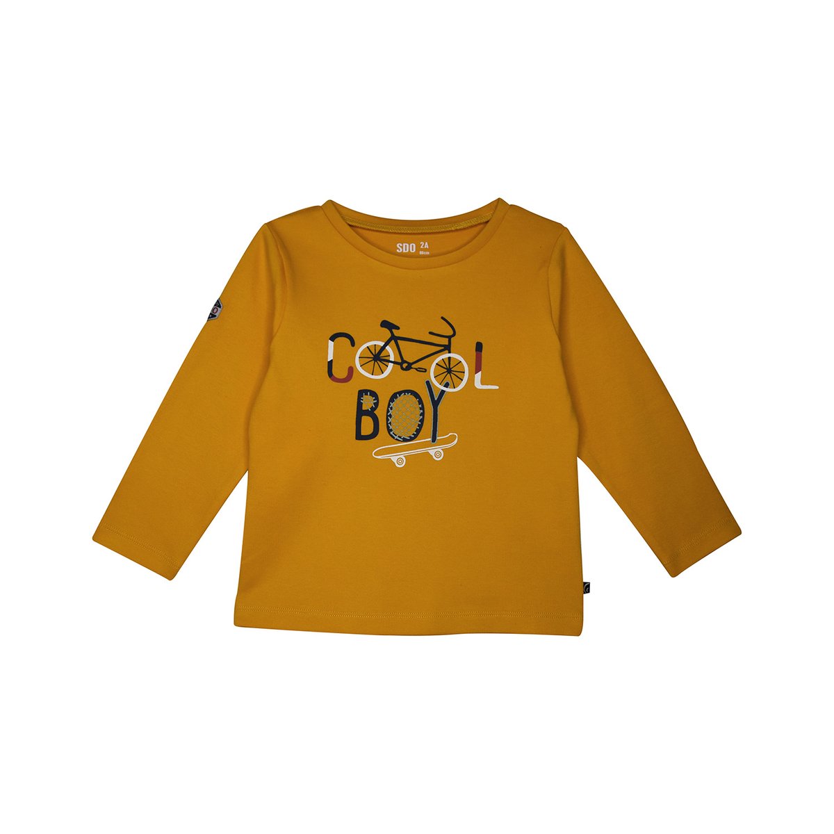 Tee shirt jakob interlock manches longues enfant jaune, SUCRE D'ORGE