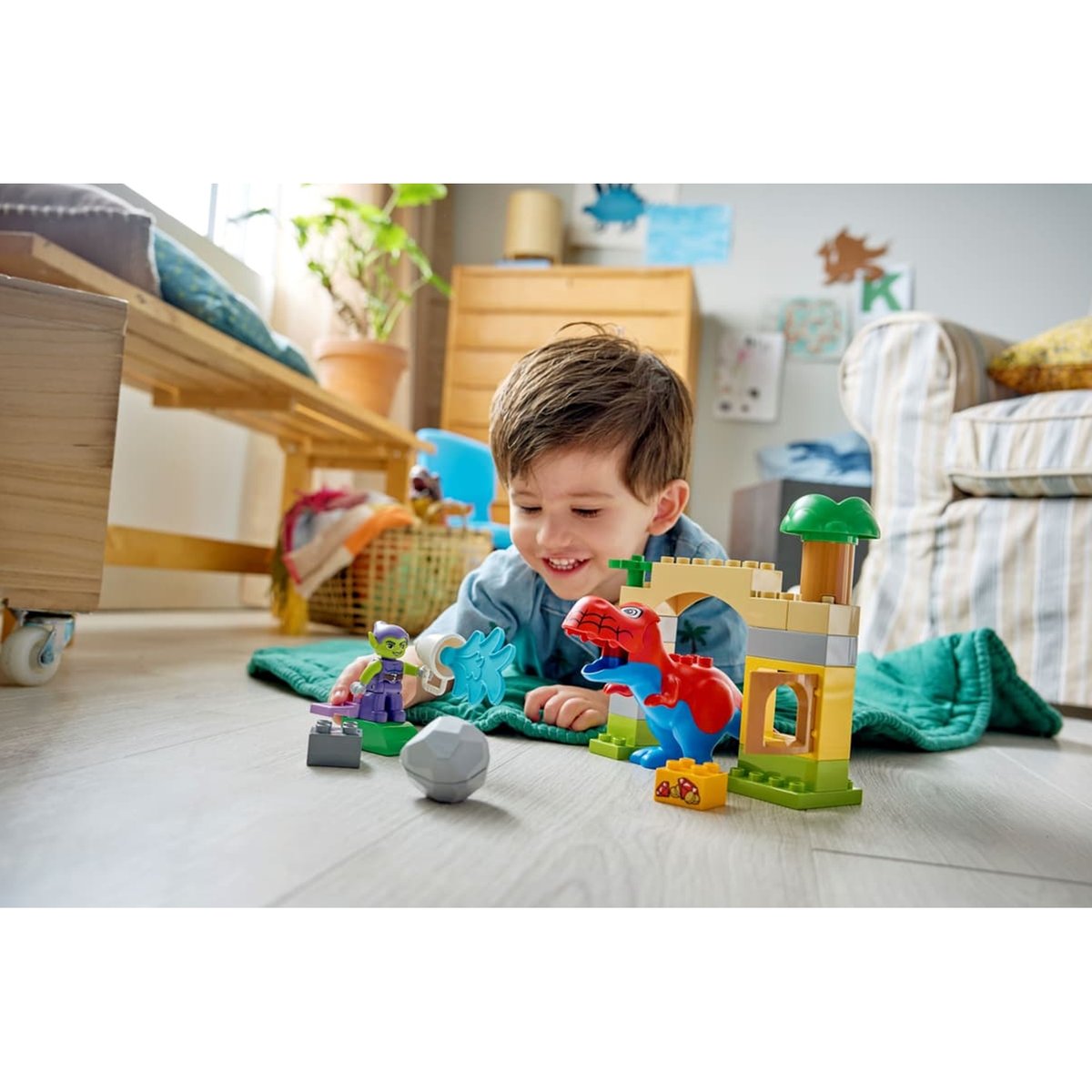 Spidey-Rex contre le Bouffon Vert multicolore, LEGO