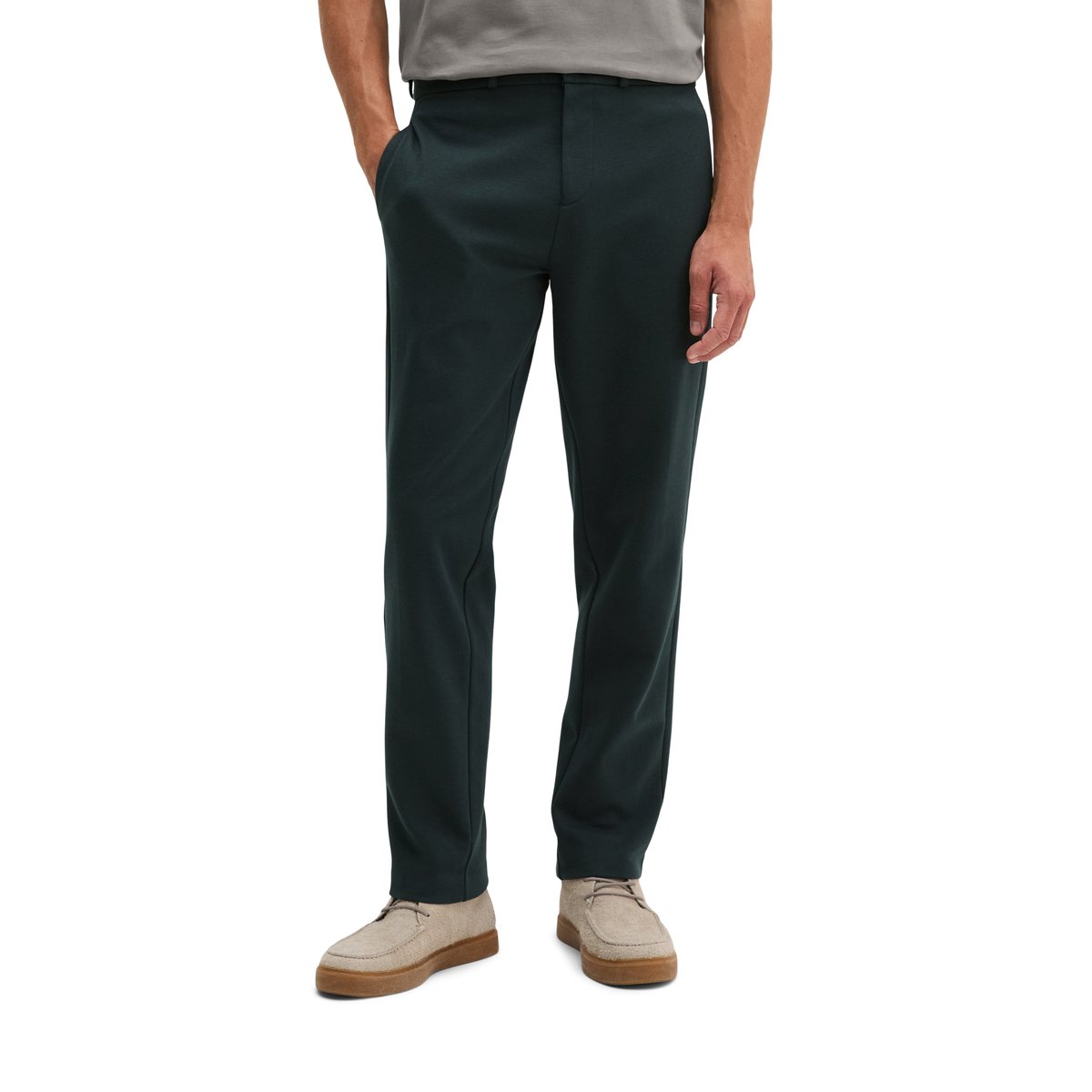 Pantalon de survêtement coupe classique en mélange de coton bio tout doux bleu, MARC O'POLO