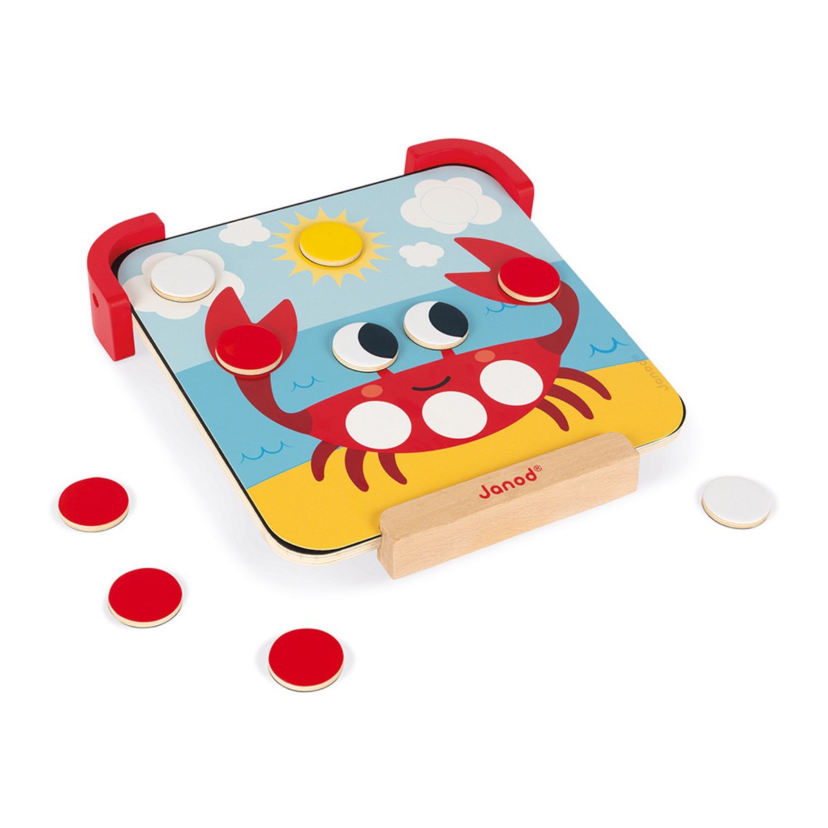 J'apprends Les Couleurs - Pastilles Magnétiques rouge, JANOD