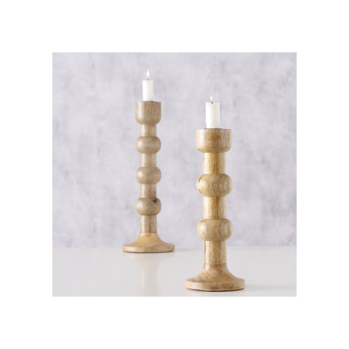 Set de 2 chandeliers en bois de mangue bois, WADIGA