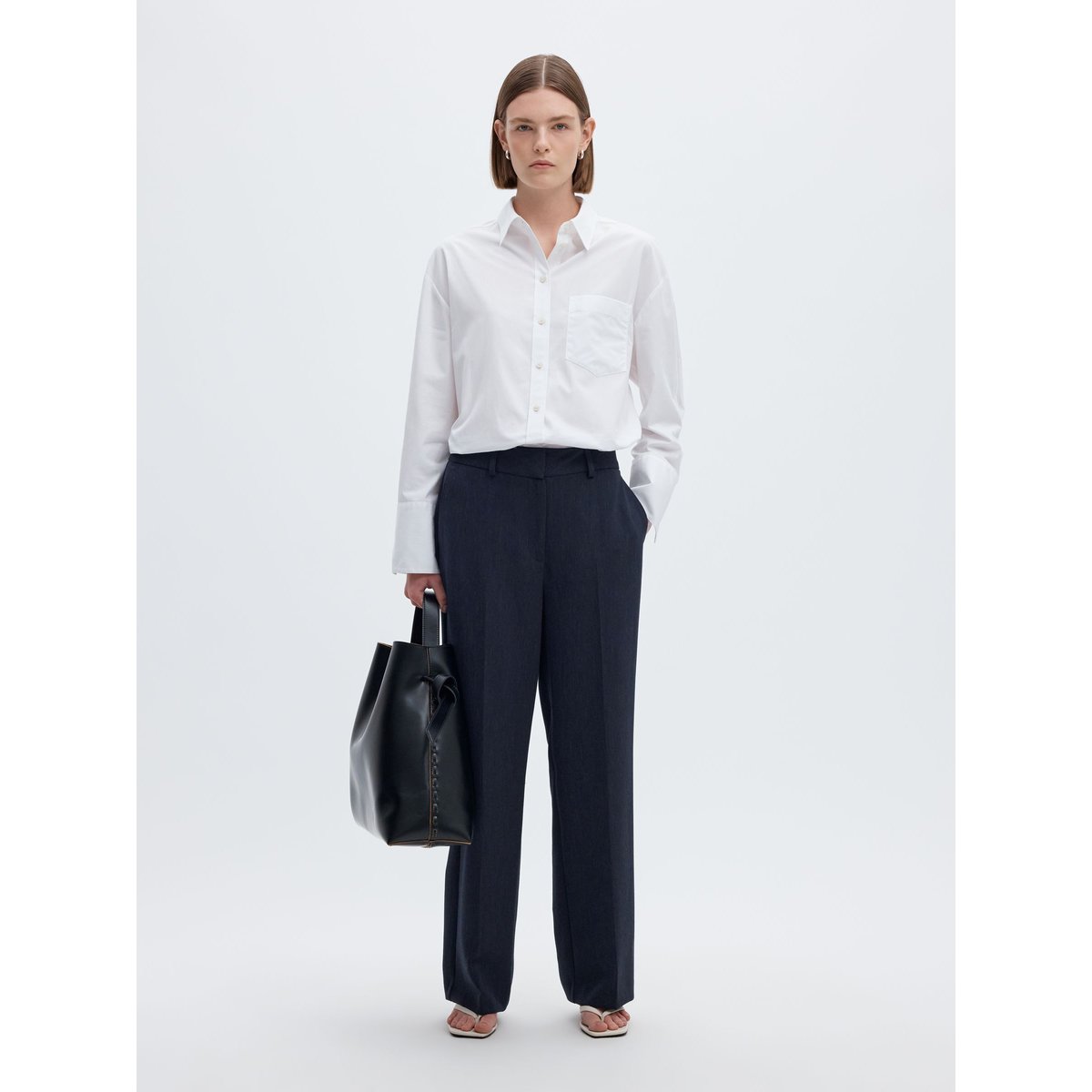 Pantalon À Jambe Ample dark sapphire, SELECTED