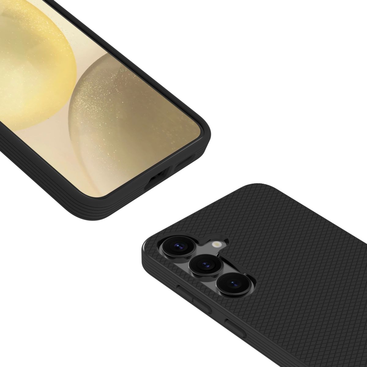 Coque Samsung S25+ - Noir couleur unique, ADEQWAT