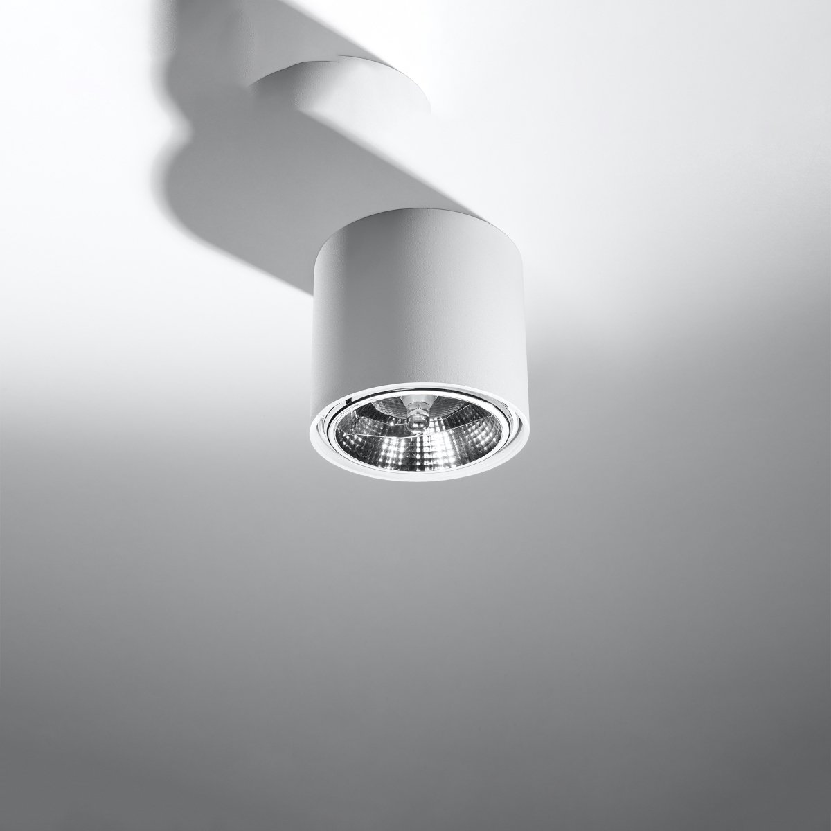 Plafonnier Aluminium Blanc GU10/ES111 1 Tiube blanc, EDEN