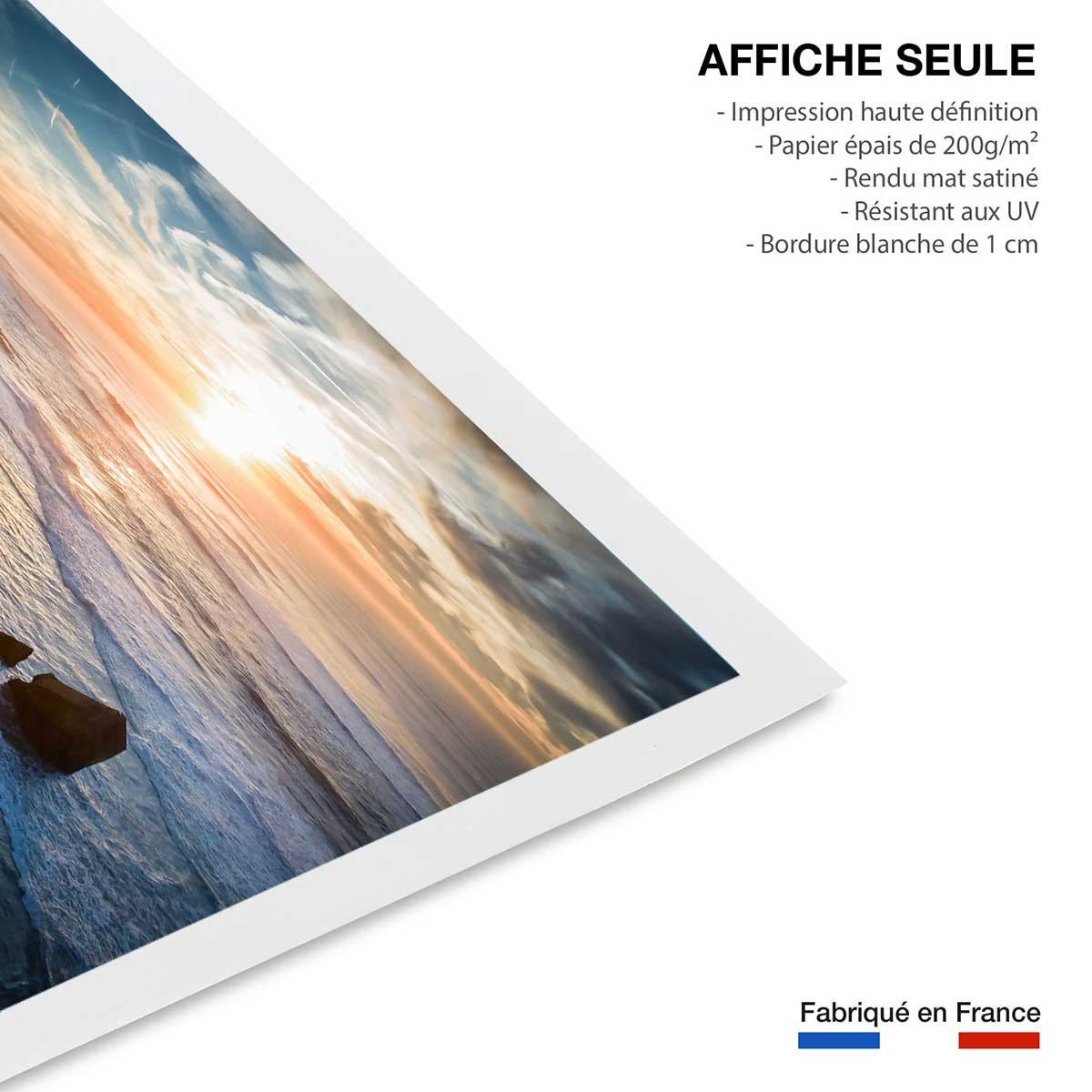 Affiche vestige mur de l'atlantique affiche seule, HEXOA