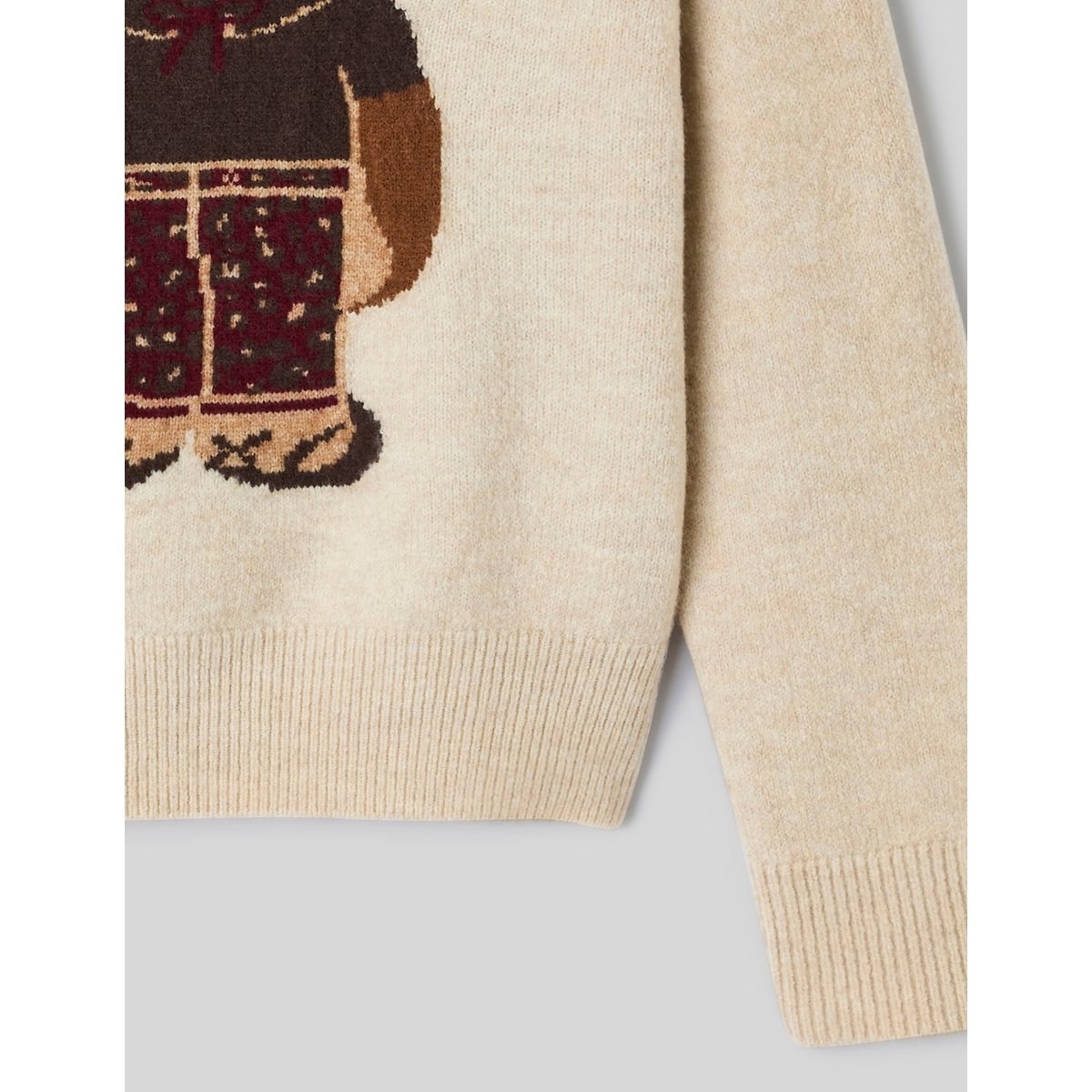 Pull jacquard brown, BZB