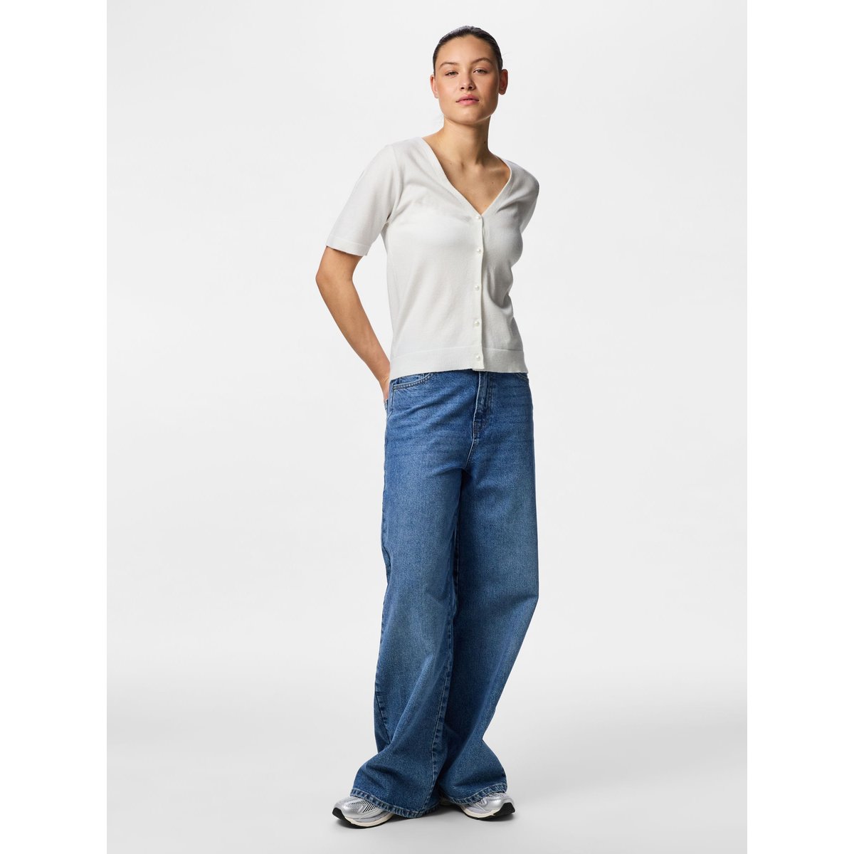 Cardigan En Maille cloud dancer, PIECES