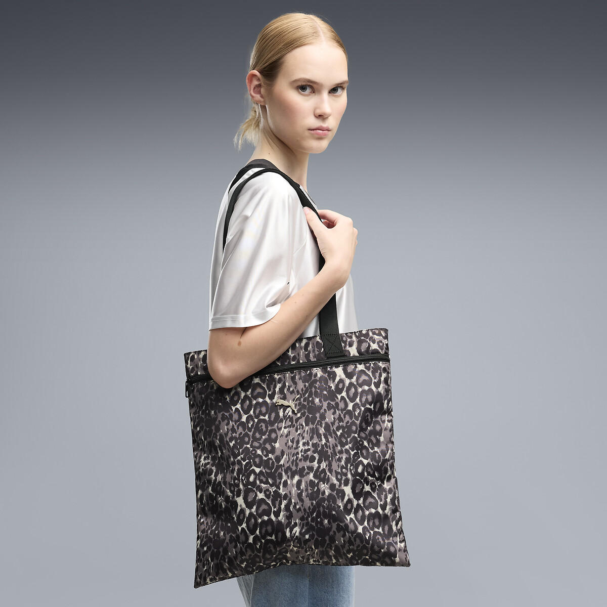 Borsa POP fantasia leopardata/nero, PUMA