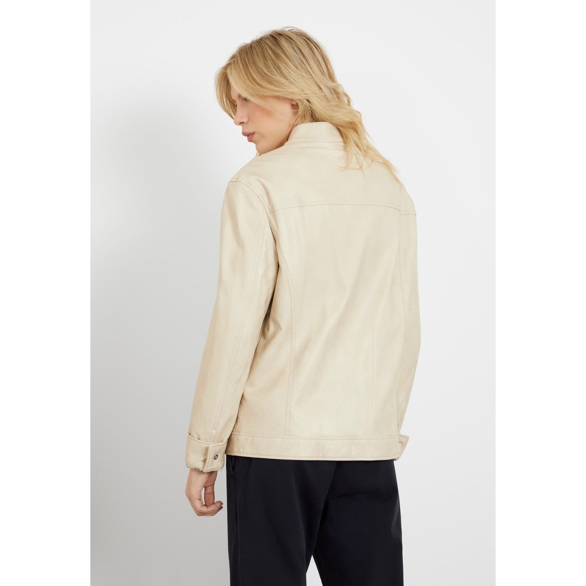 Blouson De Motard En Similicuir beige, GUESS