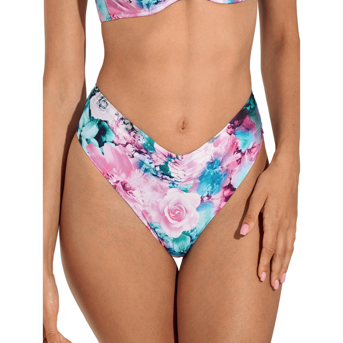 Bas maillot brésilien de bain échancré taille basse Japan bleu, LISCA