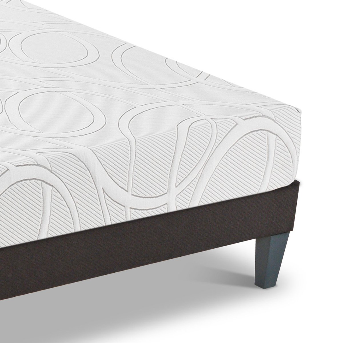 Ensemble Matelas Mémoire de forme POSÉIDON avec sommier blanc, OLYMPE LITERIE