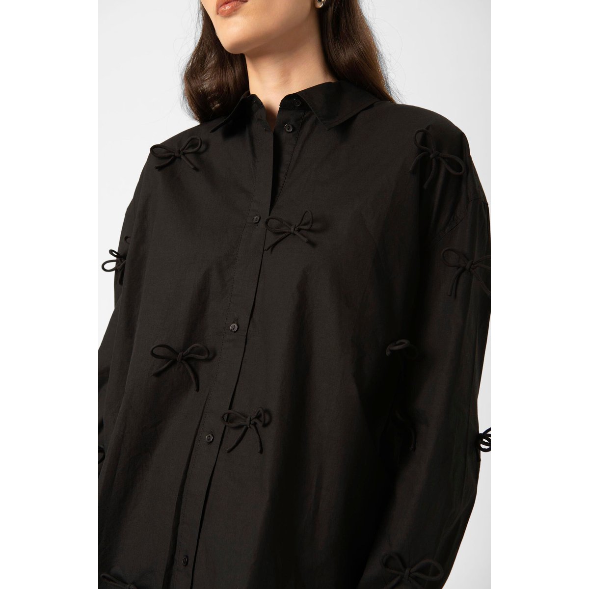 Chemise à manches longues noir, SOAKED IN LUXURY
