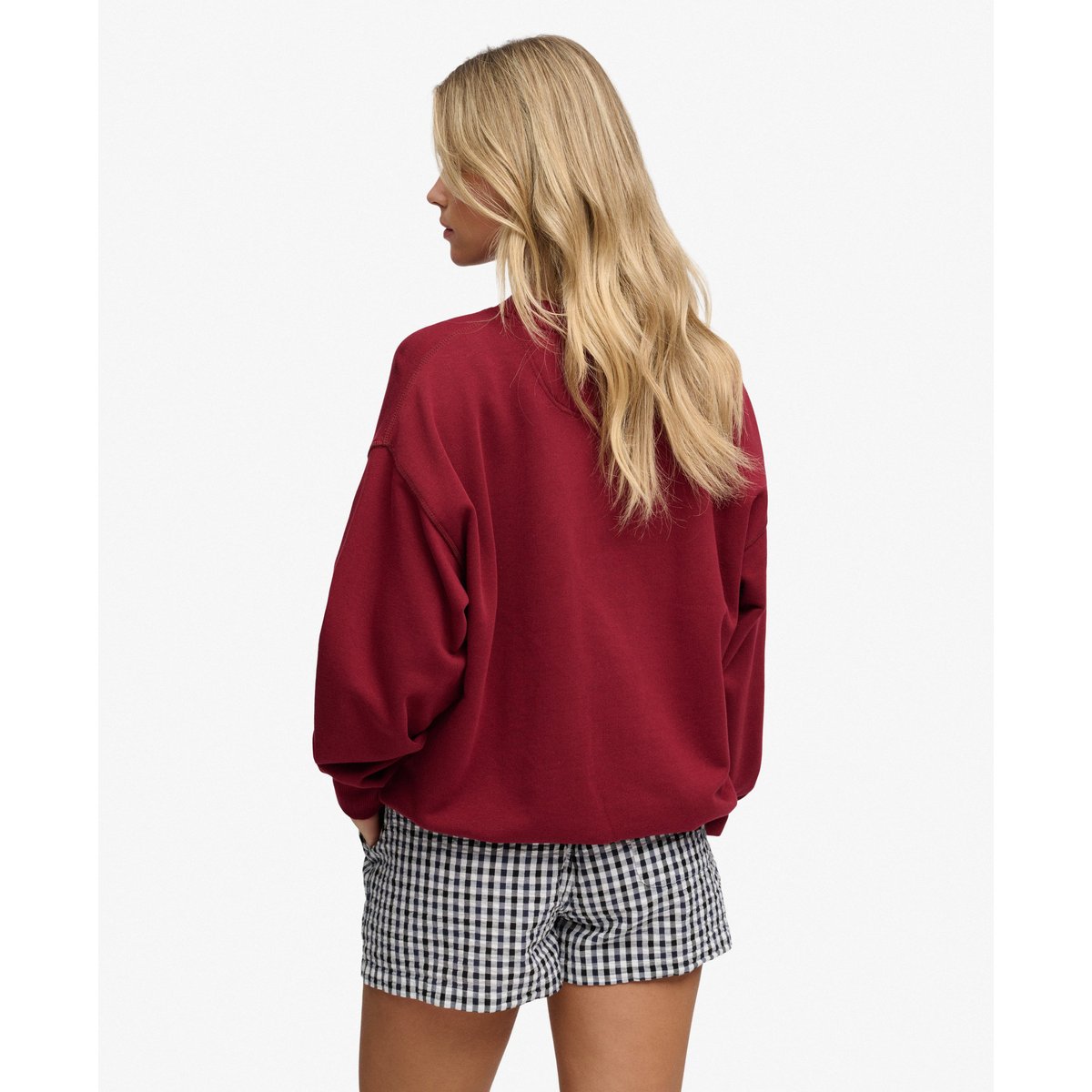 Sweat col rond Essential Heritage coupe décontractée rouge stanton, SUPERDRY