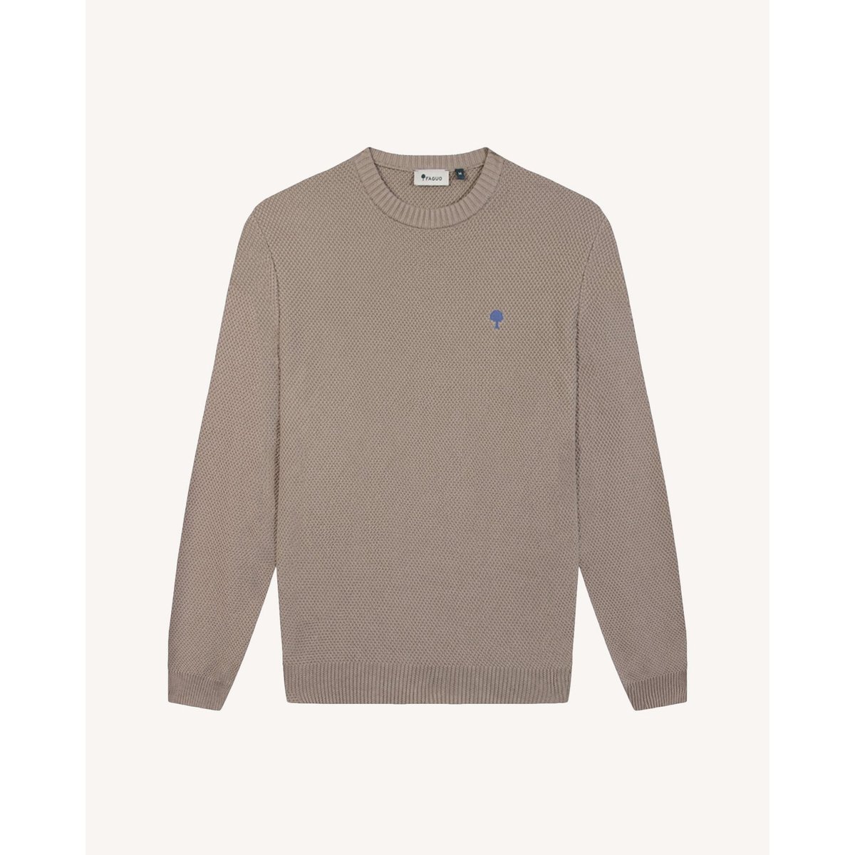 Pull en maille beige foncé, FAGUO