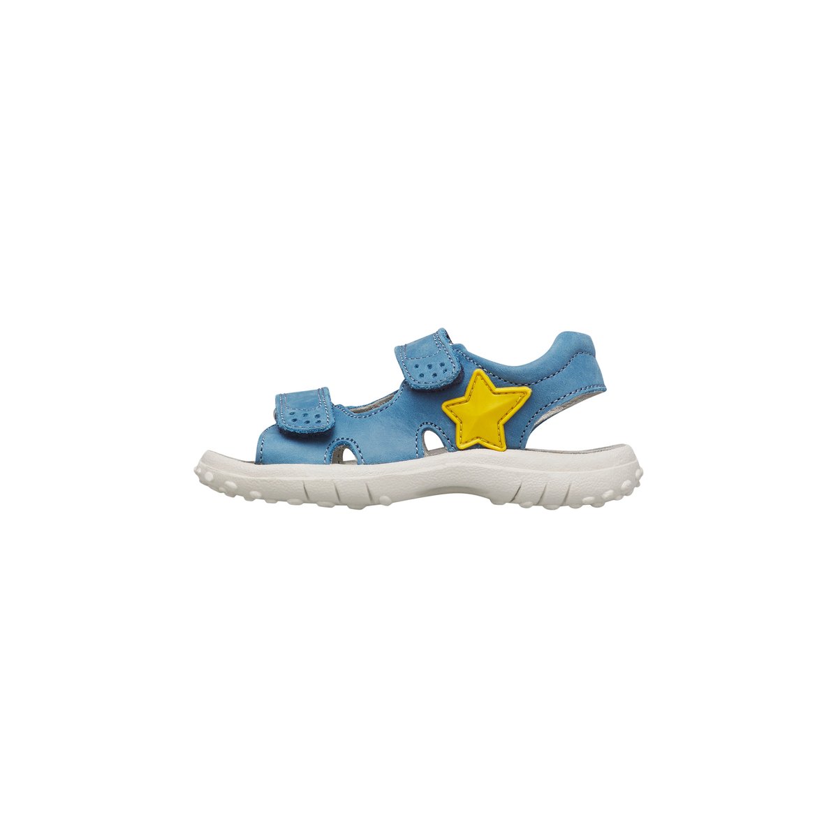 Sandales en cuir avec étoile DOCK bleu navy, NATURINO