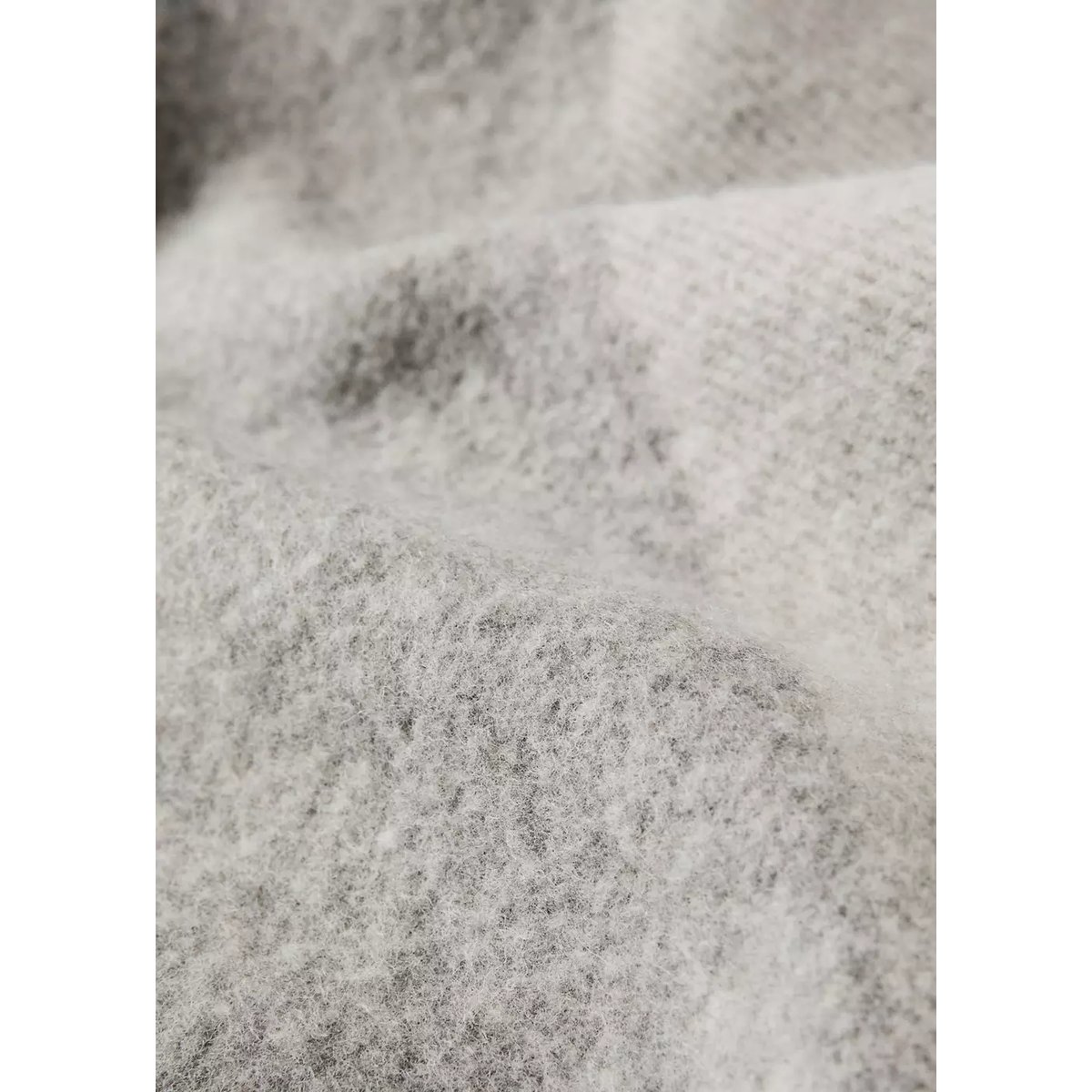Couverture en laine à finition festonnée gris, MANGO HOME