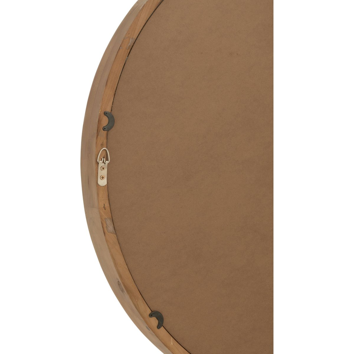 Miroir mural rond en bois style épuré bois de sapin beige clair, RECOLLECTION