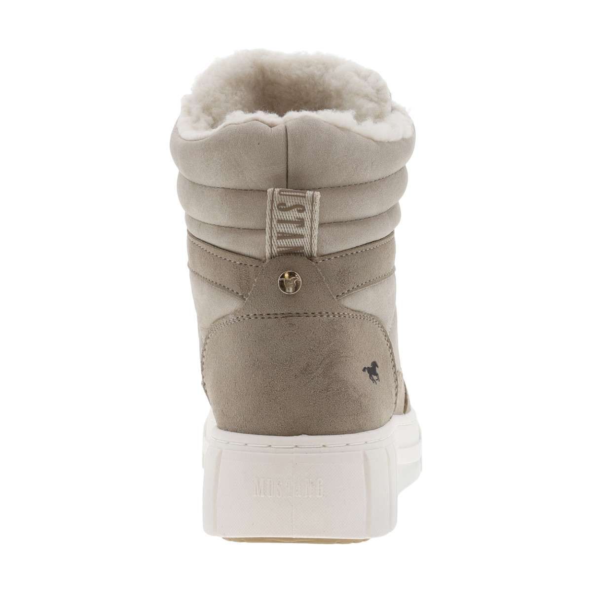 Bottines talon plat blanc, MUSTANG