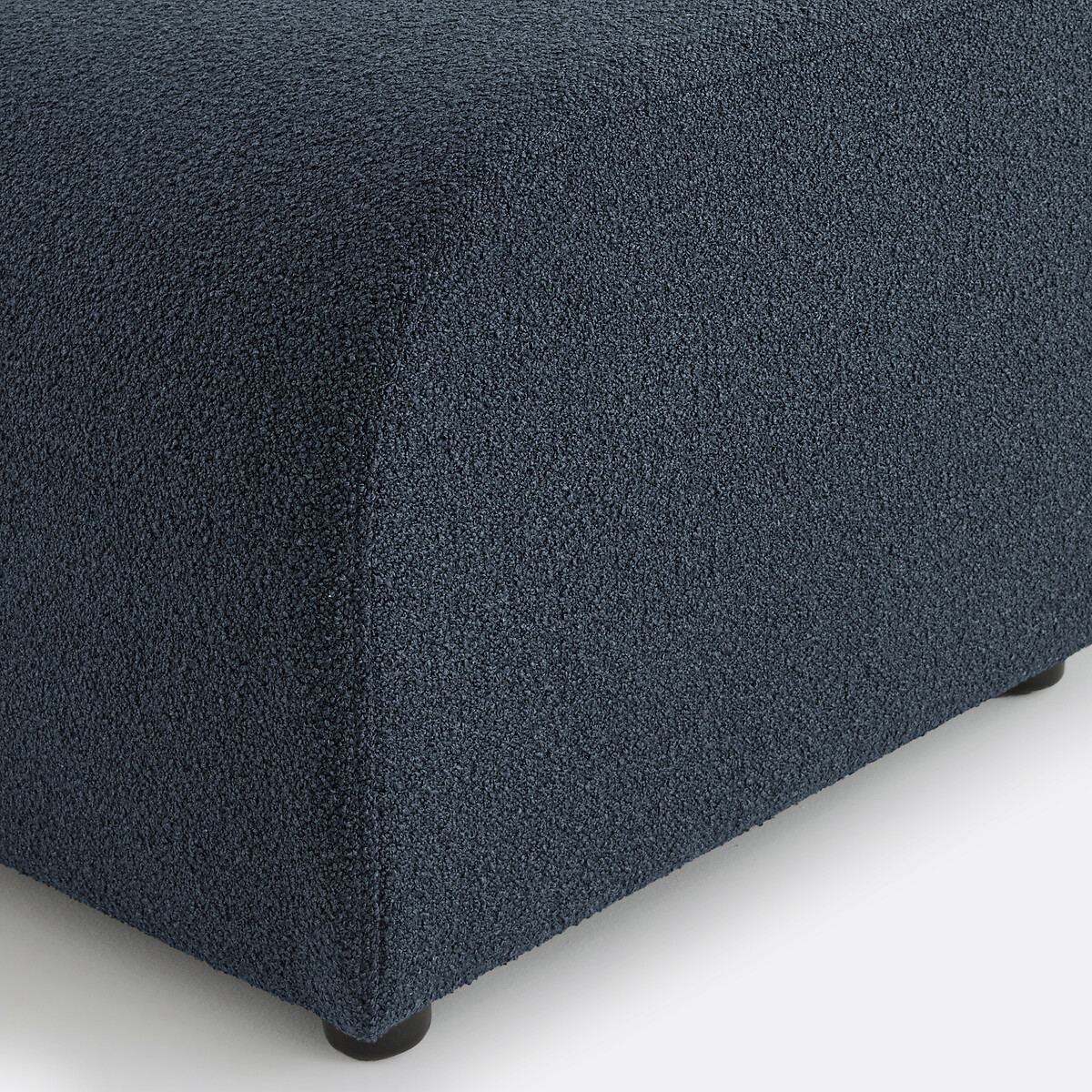 Canapé angle convertible, en bouclette fine, GINA bleu, LA REDOUTE INTERIEURS