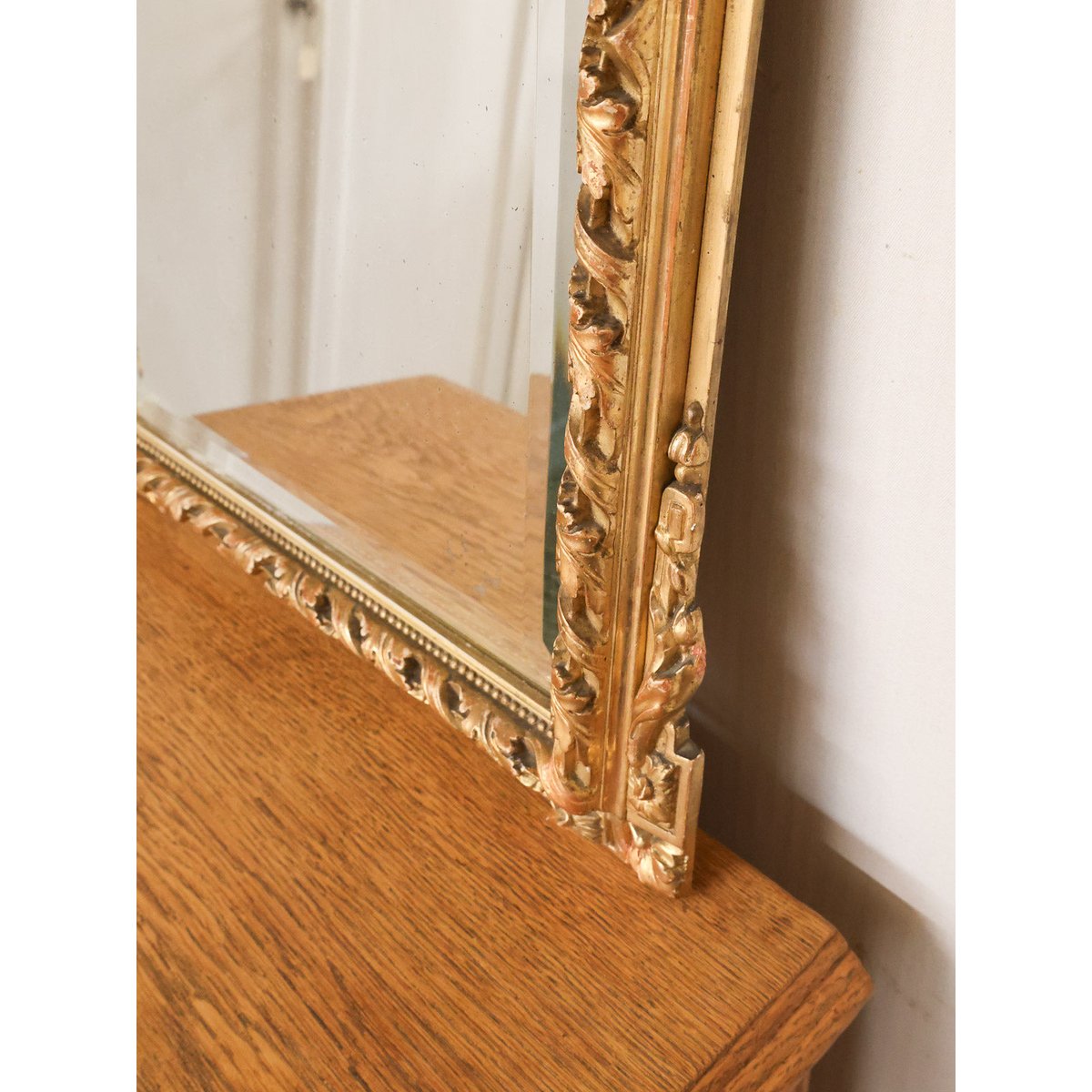 Miroir baroque en bois sculpté Georges N°1115 - Bon état doré, DEBONGOUT