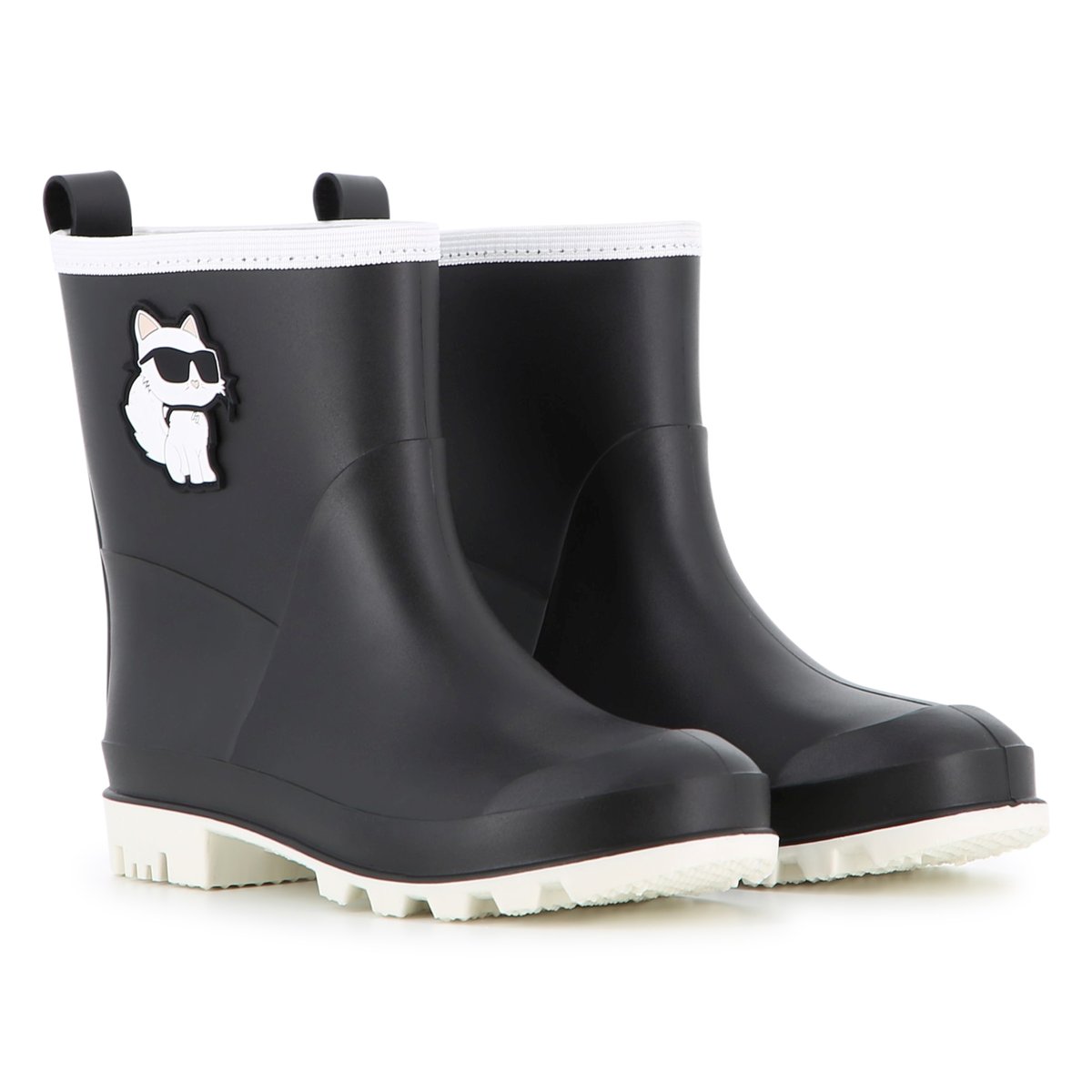 Bottes de pluie noir blanc, KARL LAGERFELD KIDS