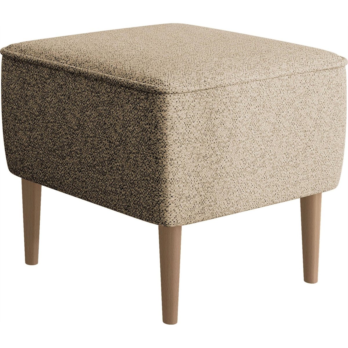 Pouf repose-pieds velours collection VENCE gris anthracite et noir, RECOLLECTION