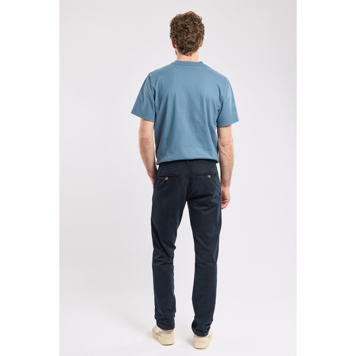 Chino coupe droite en coton rich navy, ARMOR-LUX