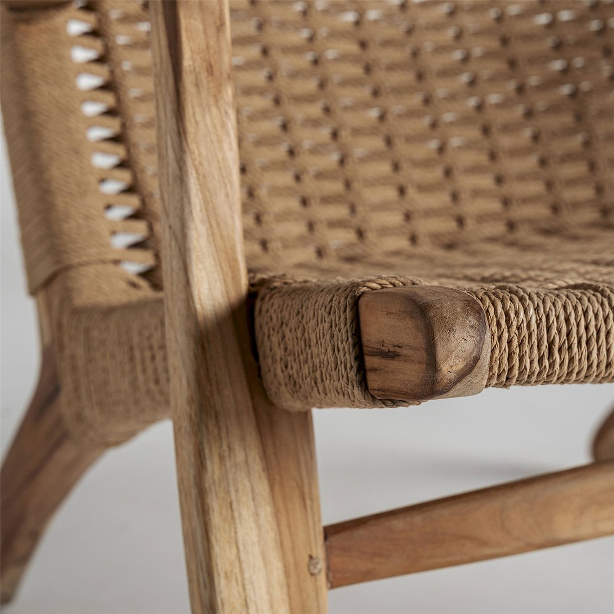 Fauteuil en teck et rotin style colonial marron teck naturel, RECOLLECTION