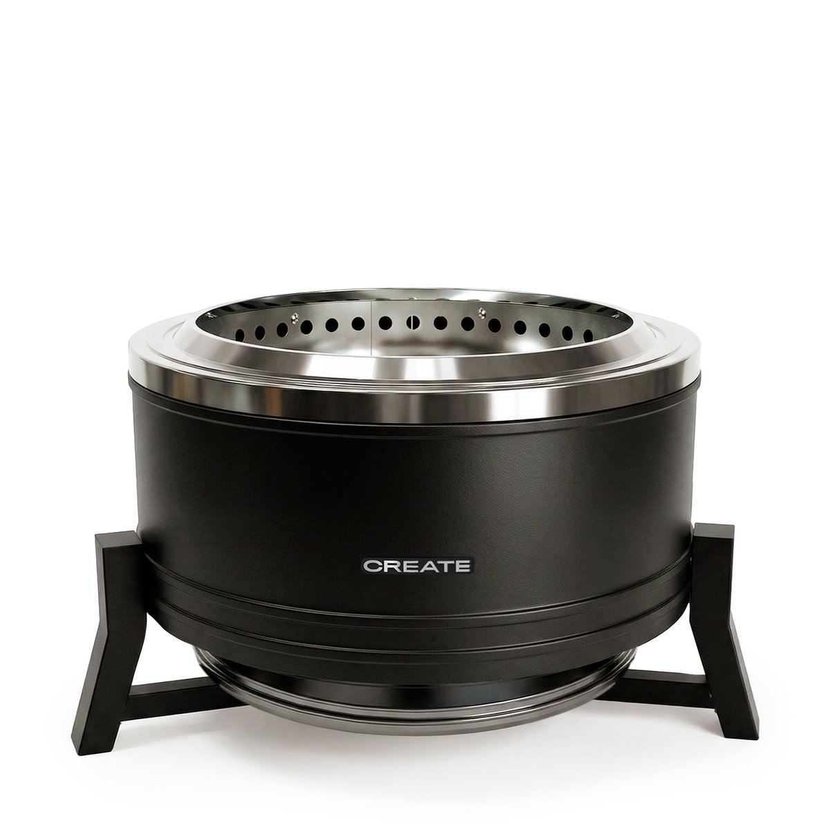 Brasero d'extérieur de 12 kW FIRE PIT ROUND noir, CREATE
