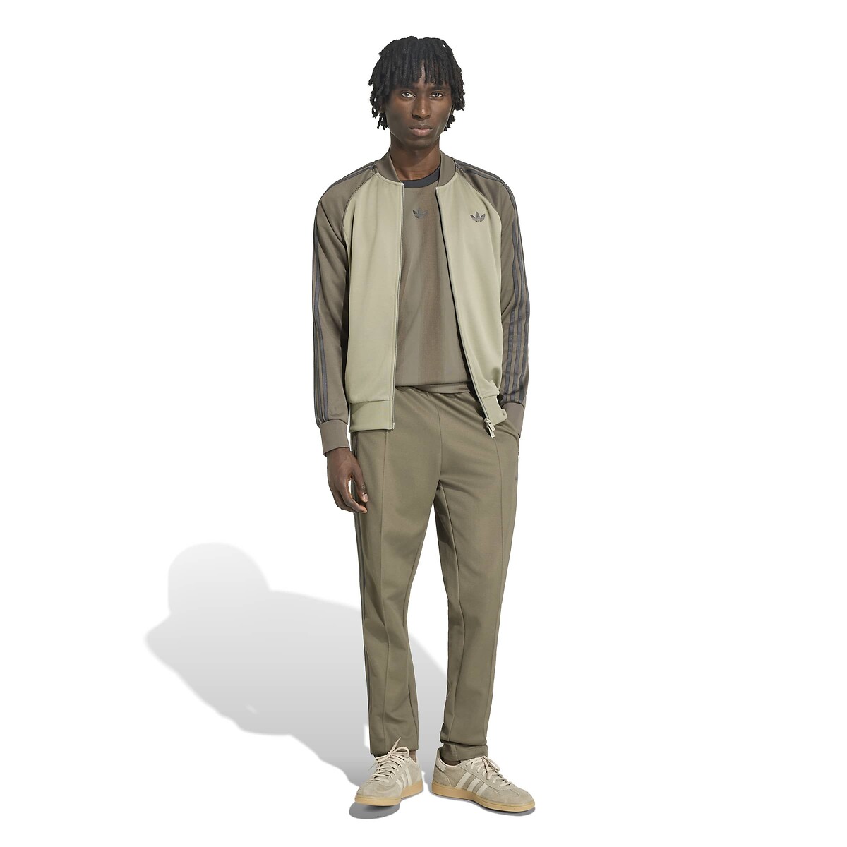 Veste de survêtement, slim fit, SST beige taupe, adidas Originals