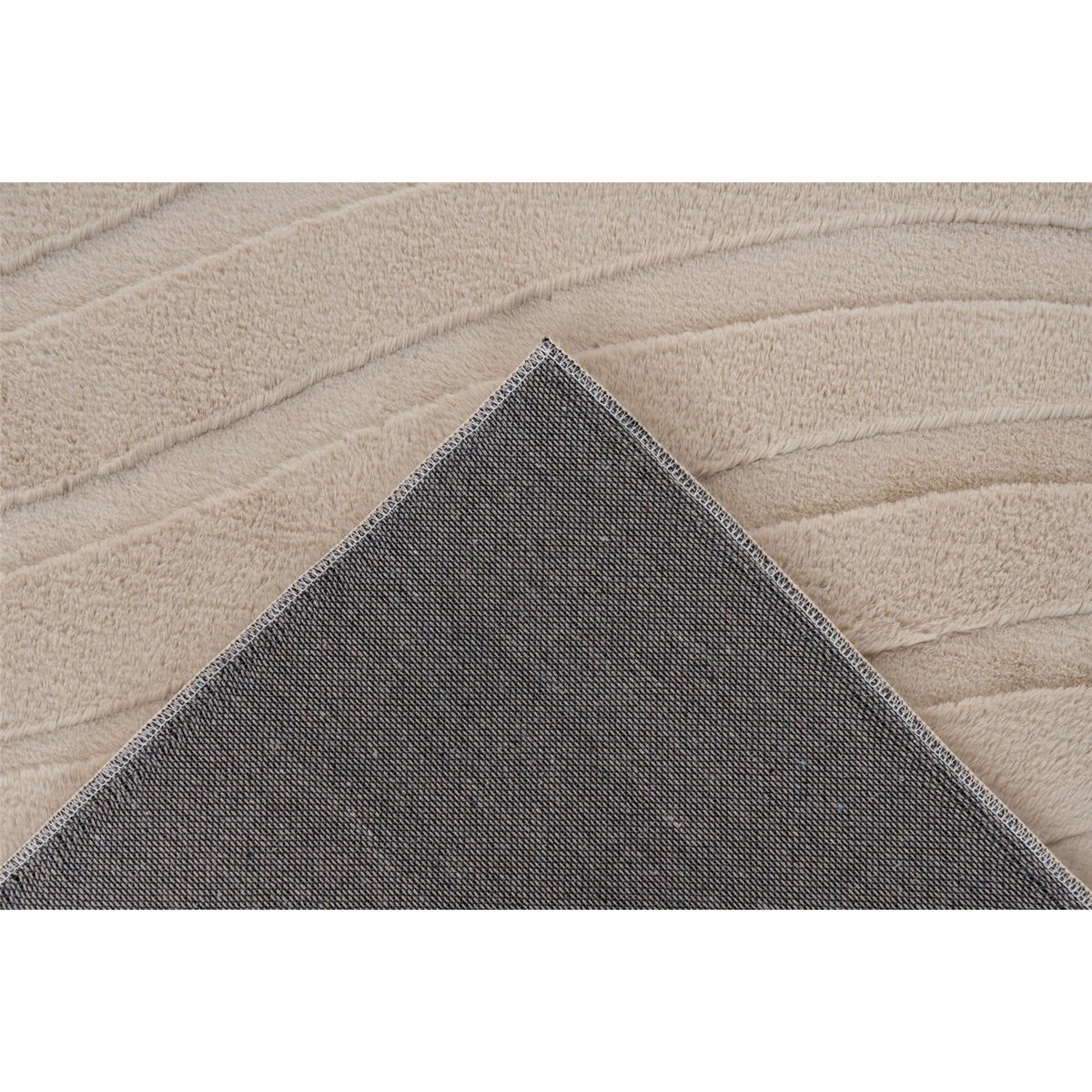 Tapis rectangulaire à relief ondulé moderne beige sable clair uni, ARTE ESPINA
