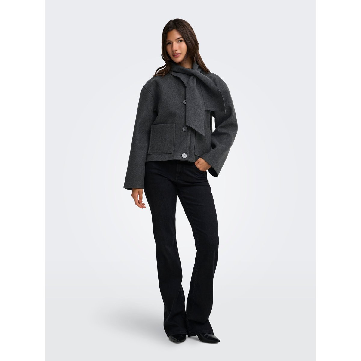 Veste dark grey melange, ONLY