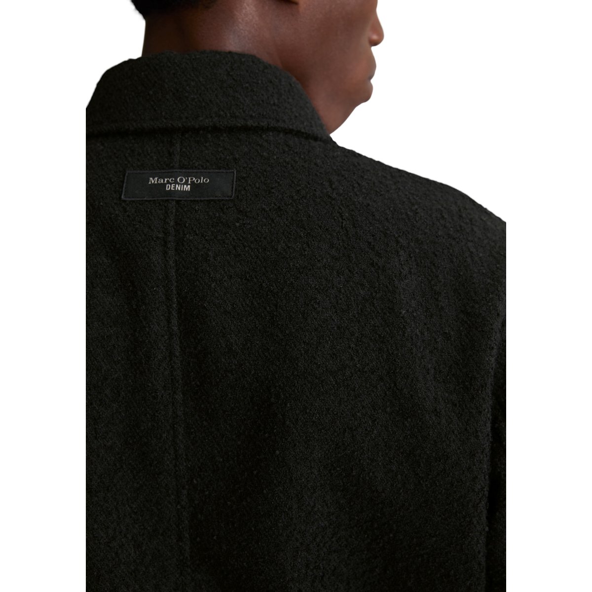 Veste en laine coupe classique en bouclé doux contenant des fibres recyclées noir, MARC O’POLO DENIM
