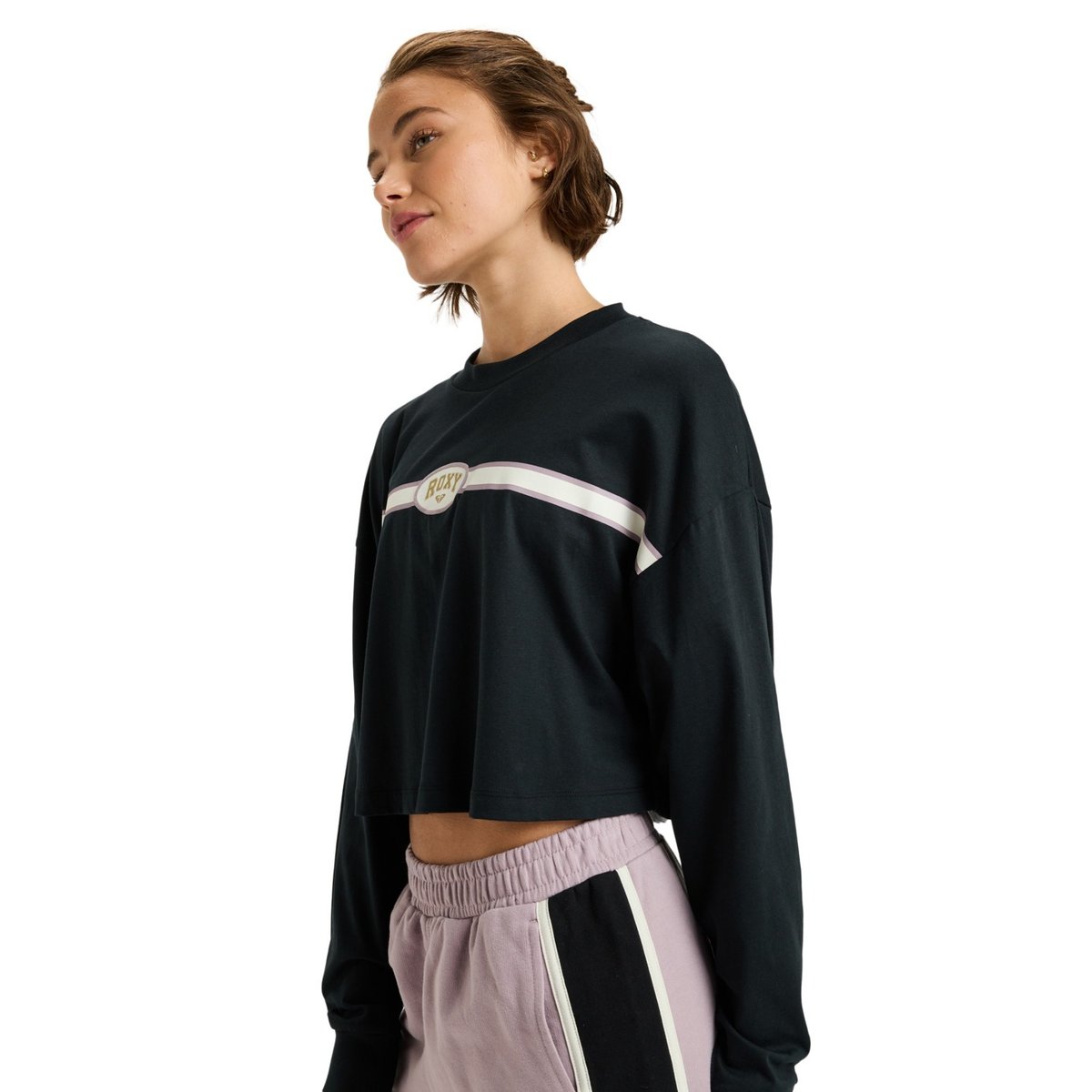 T-shirt d'entraînement à manches longues ESSENTIAL ENERGY BOXY. noir true black, ROXY