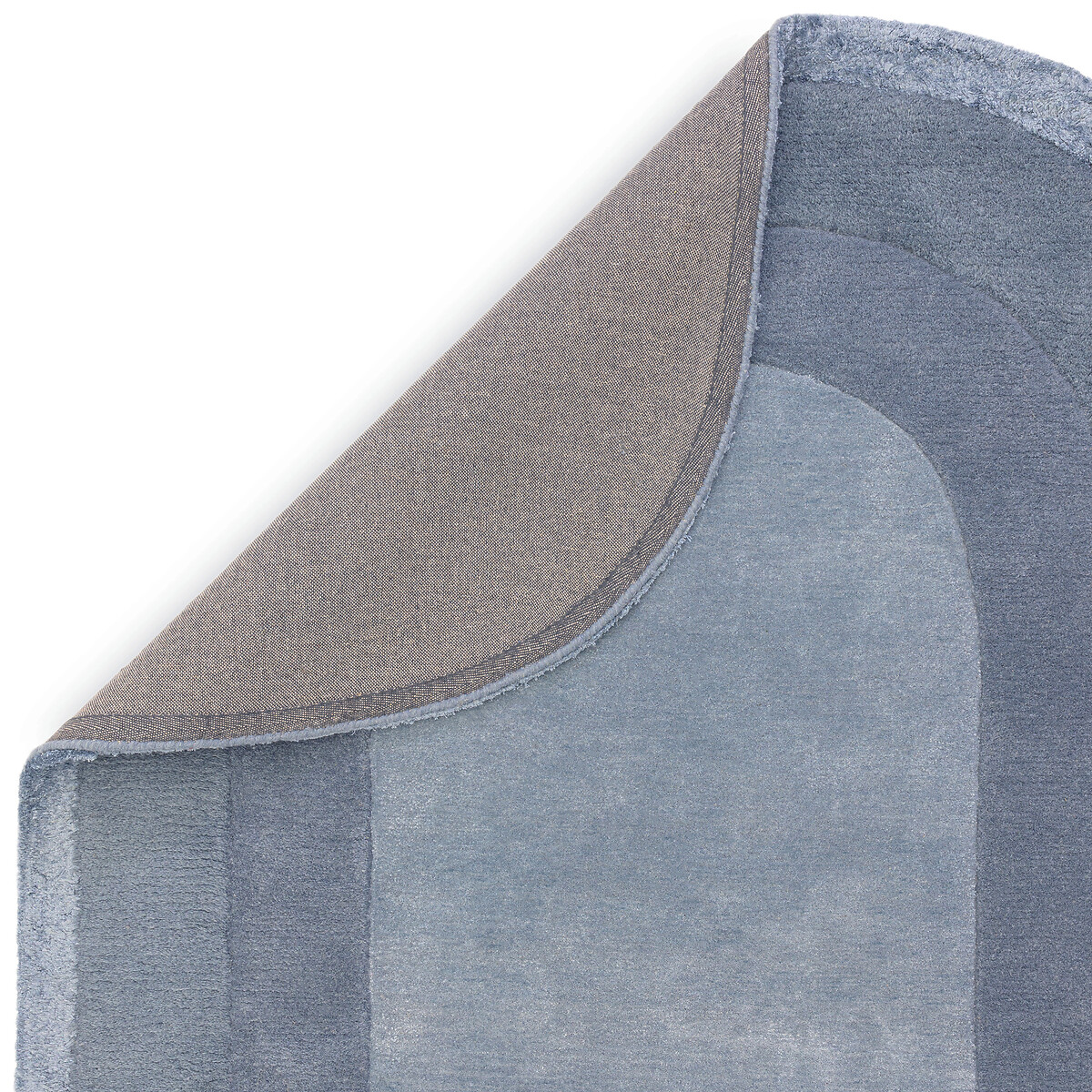 Tonal Border Oval Shaped Rug blue, ÉDITÉ