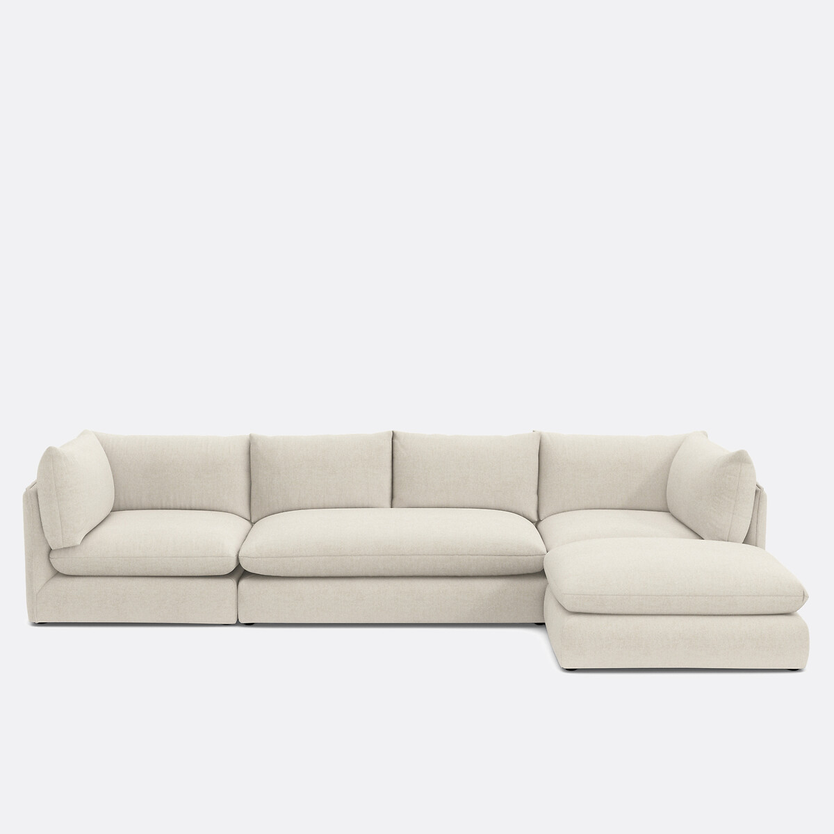 Élément banquette 2 places pour canapé modulable, en polyester, MALO ecru, LA REDOUTE INTERIEURS