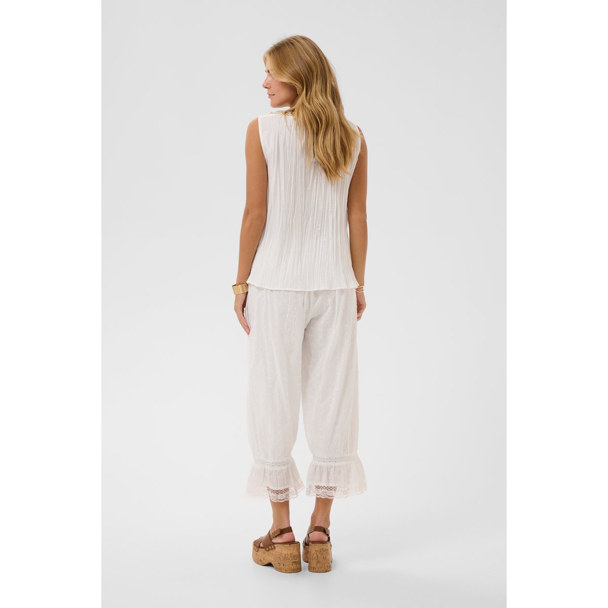 Blouse à manches longues blanc snow white, CREAM