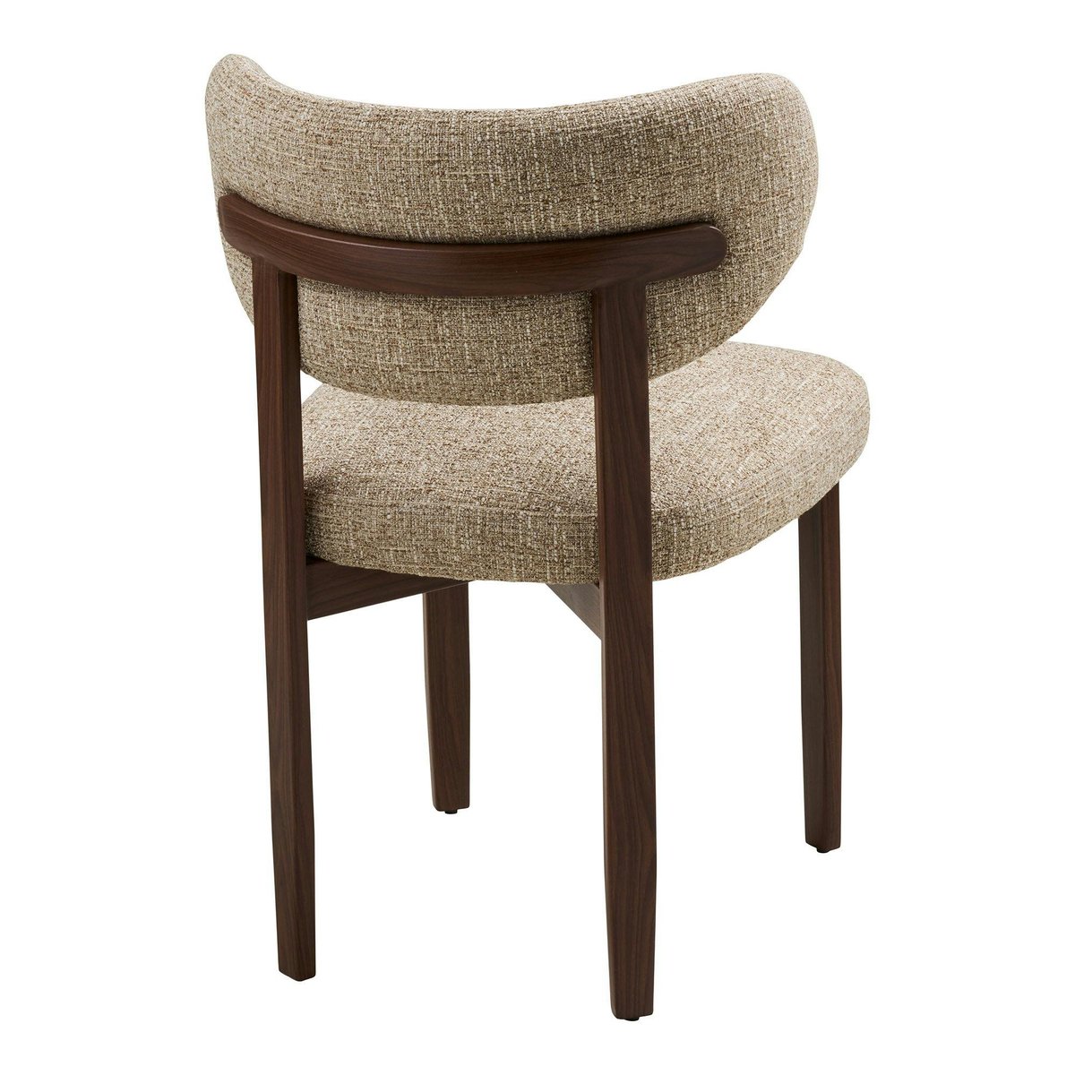 Chaise en tissu polyester chiné (lot de 2) MONTREUX brun clair, PIER IMPORT
