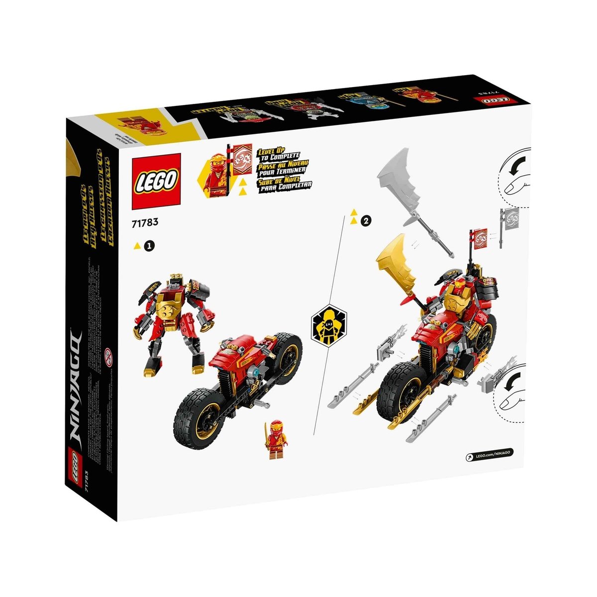 Ninjago La moto du robot de Kai – Évolution multicolore, LEGO