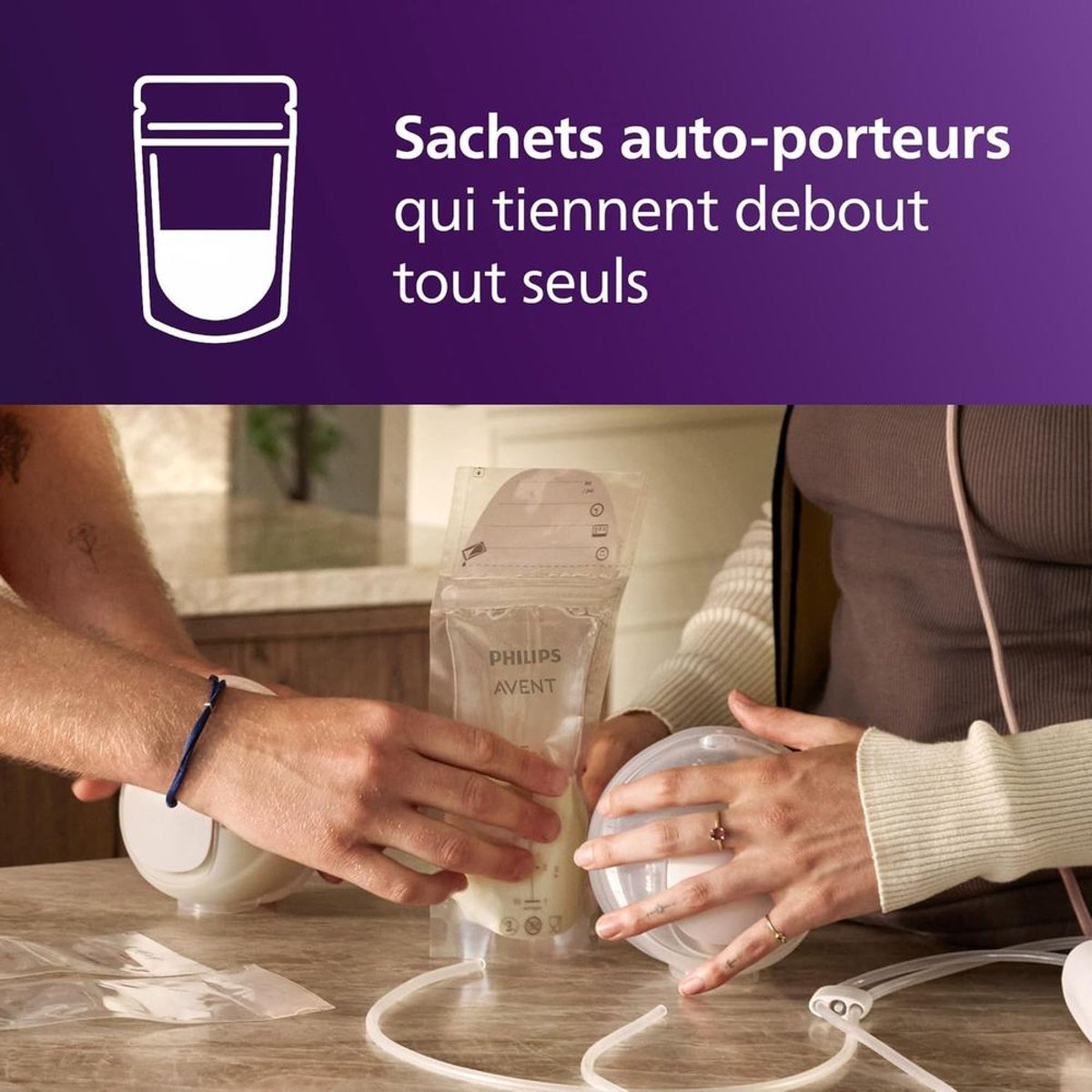 Lot de sachets de conservation blanc, PHILIPS AVENT
