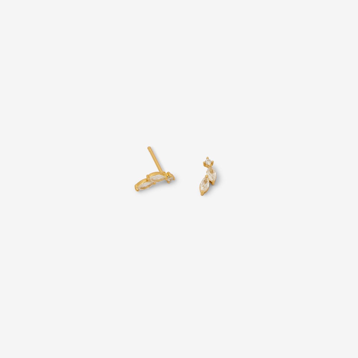 Puces d'oreilles zircon et argent garanti 925 doré doré, BALABOOSTE