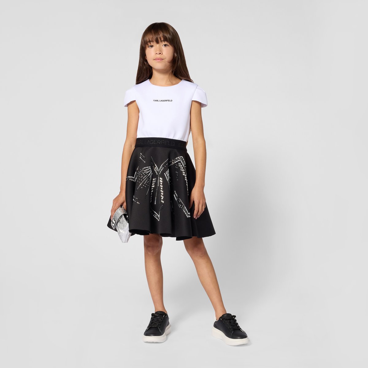 Robe de cérémonie noir blanc, KARL LAGERFELD KIDS
