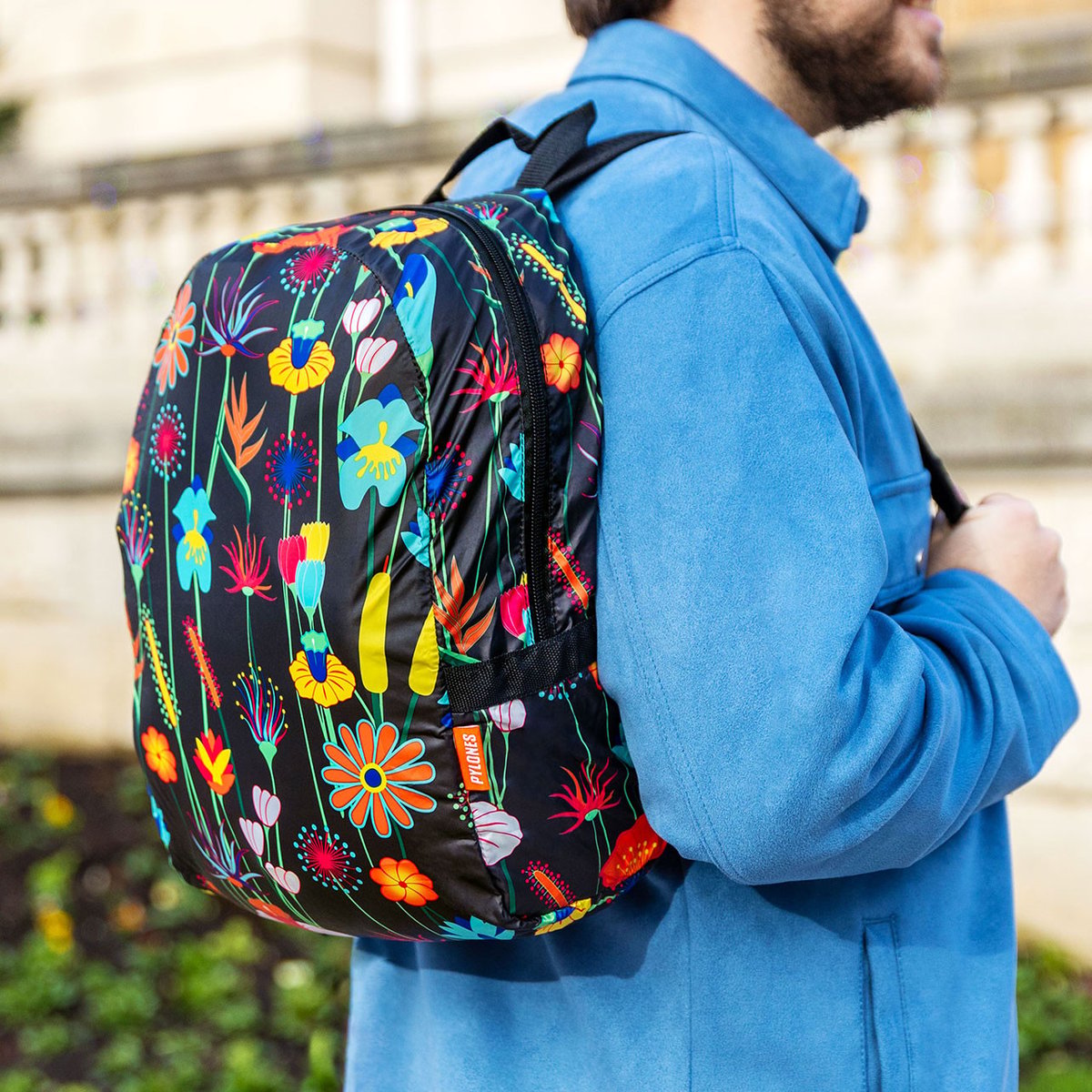 Sac à dos pliable Pocket Bag jardin fleuri, PYLONES