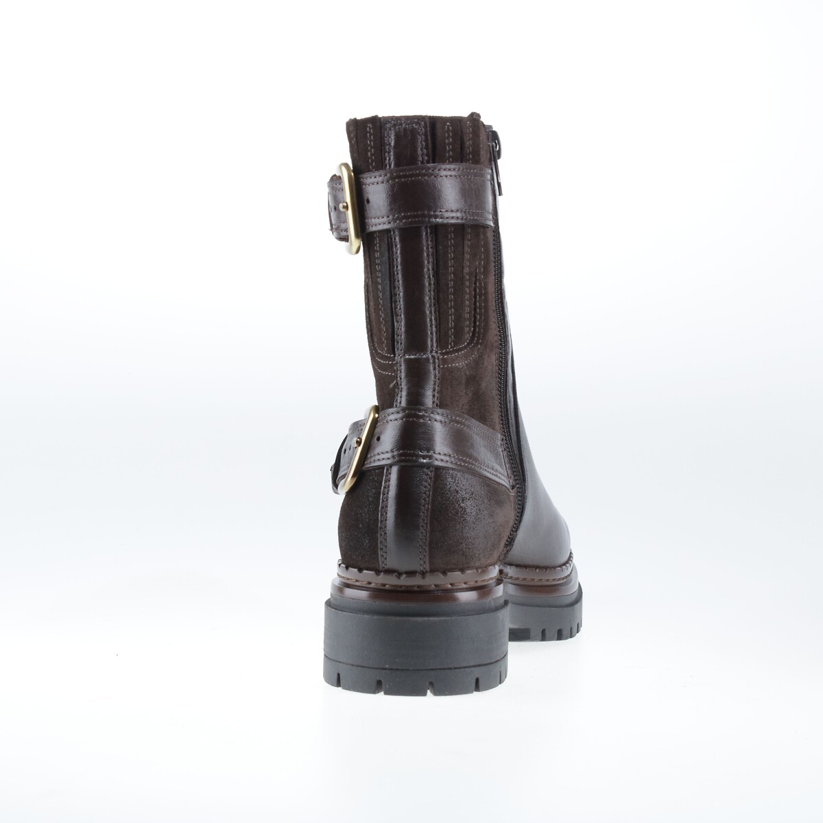 Botas em pele castanho escuro, MJUS